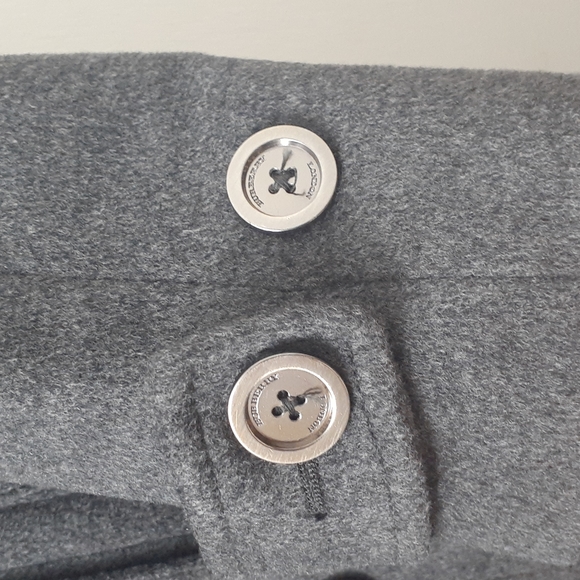 Women's Burberry Coat, Slate Gray, Size 2 - Picture 11 of 13